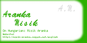 aranka misik business card